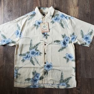 Tommy Bahama Paradise Bound Floral Camp Shirt 100% Silk - Medium | T3842 | NWT